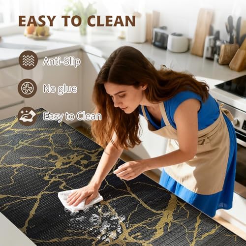 2-Layer Drawer and Shelf Liner for Kitchen Cabinet: 17in X 30Ft Non Slip - Image 4