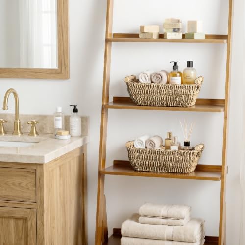 StorageWorks Small Wicker Baskets for Organizing, Seagrass Baskets, 2 Pack - Image 2