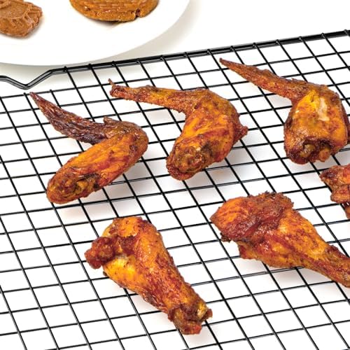 Briout 2PCS Cooling Rack for Cooking and Baking, 16" x 10" Wire Rack, Black - Image 7
