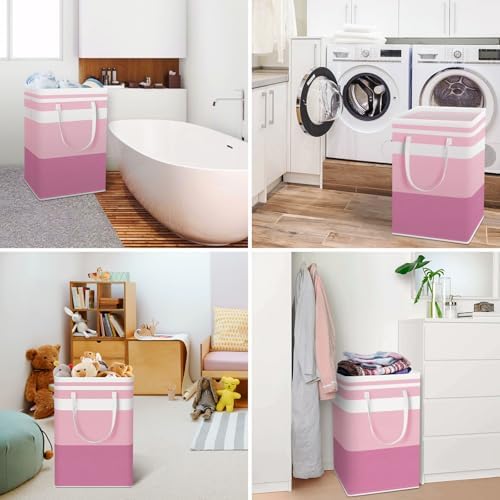 HomeHacks 2 Pack Large Laundry Baskets, Laundry Hampers Bags (Pink 75Lx2) - Image 6