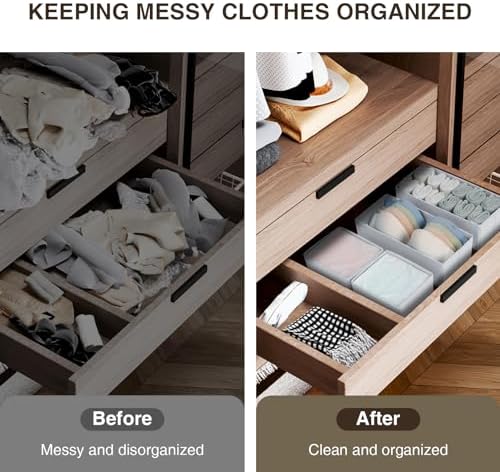 Drawer Organizer Clothes, Nursery Dresser & Closet Storage, White, 12 Pack - Image 4