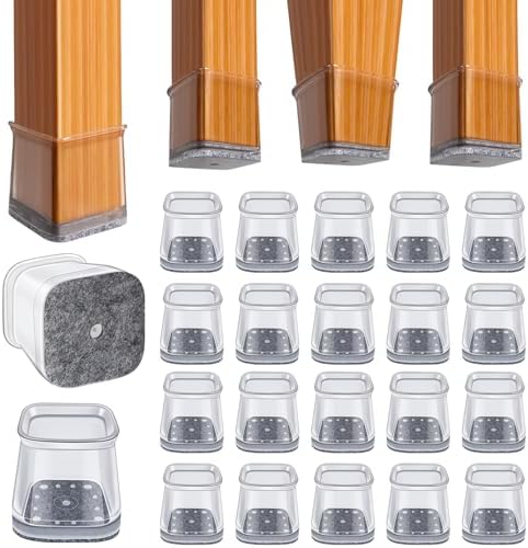 BUMACO Chair Leg Floor Protectors for Hardwood Floors Anti-Scratch 20 Pack by BUMACO