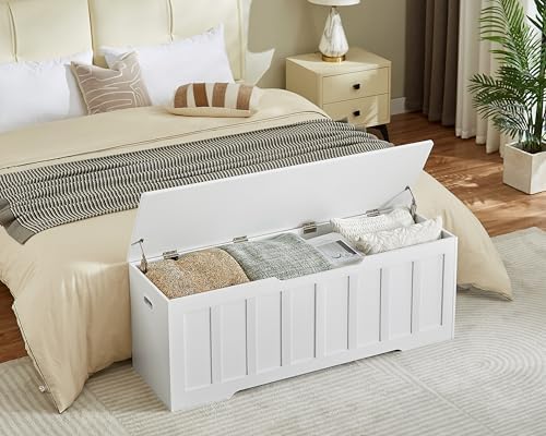 VANKILEY 51.2" Storage Chest Extra Large,Wooden Storage Bench,White - Image 5