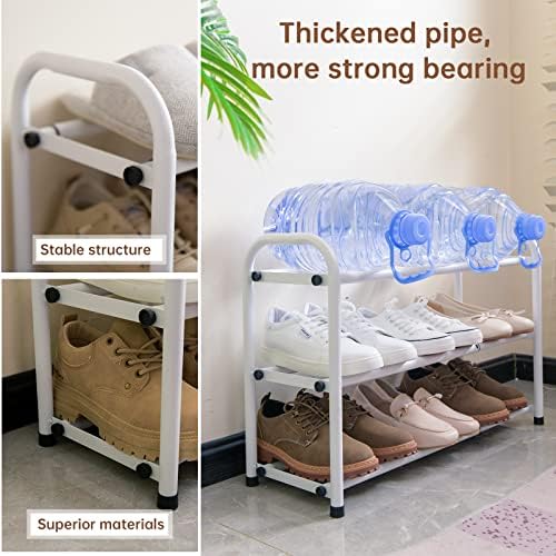 Gonfoam Expandable 3-Tier Shoe Rack for Closet and Entryway, White - Image 5