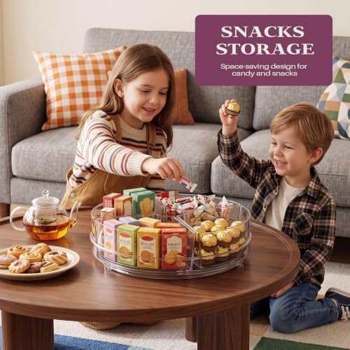 2 Pack Lazy Susan Organizer, 9 inch Rotating Storage Organizer with Bins - Image 6