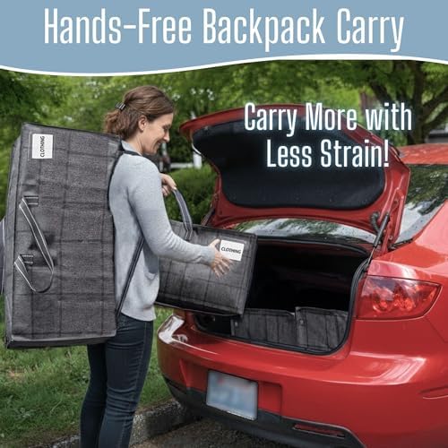 VENO 10 Pack Heavy Duty Moving Bags with Backpack Straps, Zippers & Handles, Extra Large Packing Bags for College Dorm Essentials, Moving Supplies Alternative to Cardboard Moving Boxes - Image 4