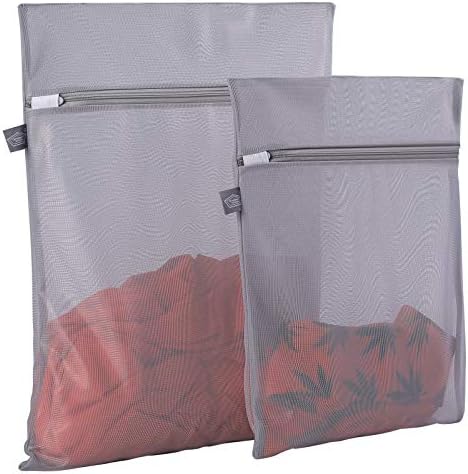 Lingerie Bags for Washing Delicates, Grey Laundry Bag for Delicates, M+L by Kimmama