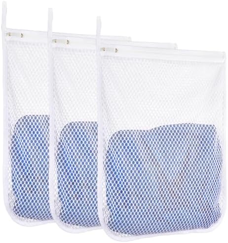 3 pcs Durable Honeycomb Mesh Laundry Bags for Delicates 12" x 15" (3 Medium) by RoomyRoc