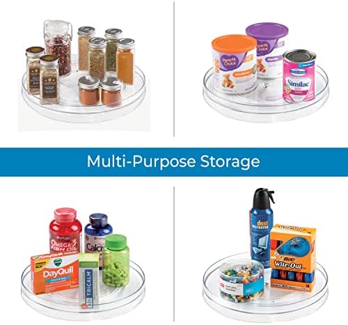 iDesign 11-Inch Round Lazy Susan Organizer, Set of 2, Clear - Image 5