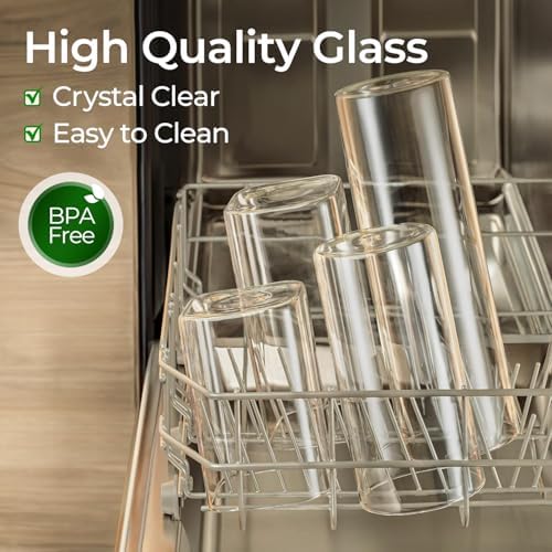 ComSaf Pasta Containers Storage 2 Qt, Spaghetti Container, 3 Pack Glass Jar - Image 4