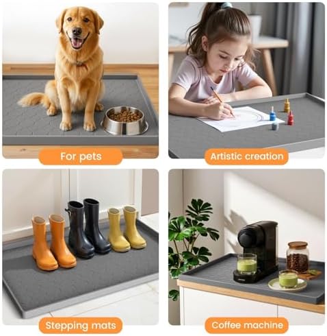 Jin&Bao Under Sink Mat 34" x 22" Waterproof Silicone Cabinet Kitchen Liner - Image 7