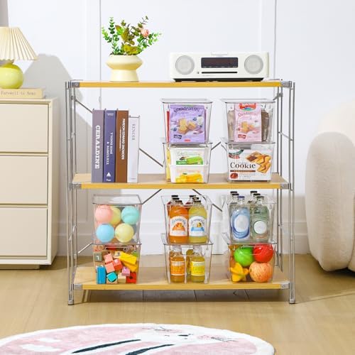 Freebat 12 Pack Clear Storage Bins with Lids, 7 Quart Pantry Organizer Bins - Image 6
