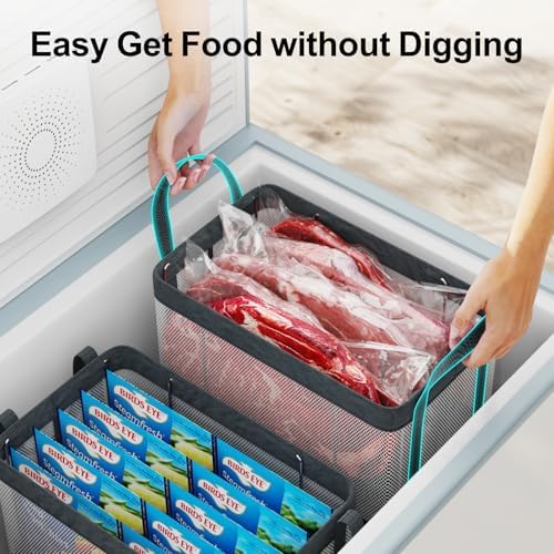 iSPECLE Deep Freezer Organizer Bins - for 5-7 Cu.Ft Chest Freezers, 6 Pack - Image 3