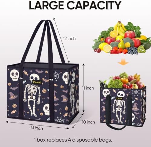 BALEINE 3PK Reusable Grocery Bags, Heavy Duty Shopping Tote Bag - Image 3