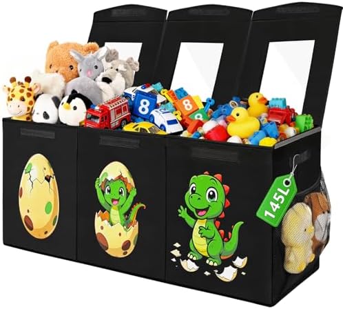 Livole Large Toy Box Collapsible Kids Toy Chest Bins with Lid & Divider by Livole