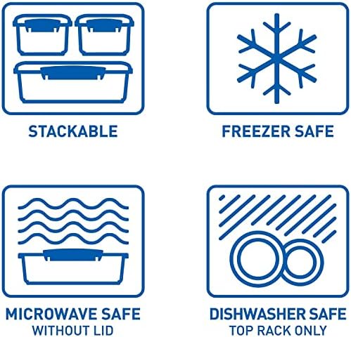 Sistema KLIP IT Large Food Storage Container, Airtight & Stackable, Dishwasher, Freezer, & Microwave-Safe, BPA-Free, 7 L (Single) (Pack of 4) - Image 7