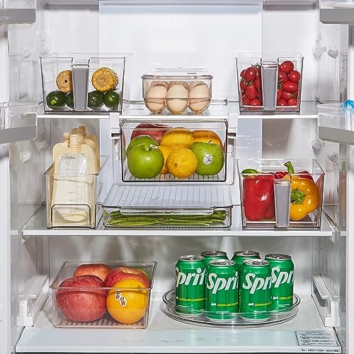 vacane Large 13" Lazy Susan Cabinet Organizer, Non-Skid Lazy Susan Turntable Clear Lazy Susan Tray Storage Containers for Pantry, Kitchen, Countertop, Bathroom-2 Pack - Image 4