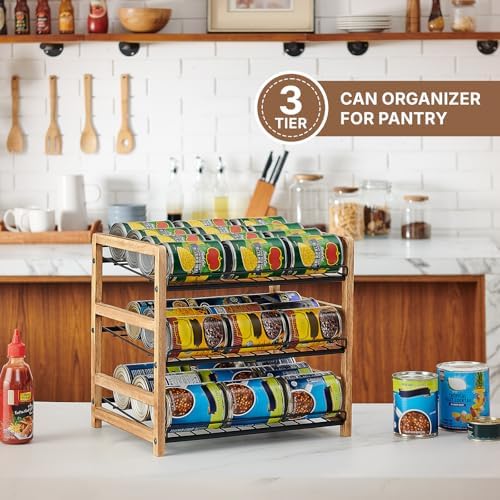 DGWJSU Can Organizer for Pantry 3-Tier, Holds up to 36 Cans Storage - Image 2