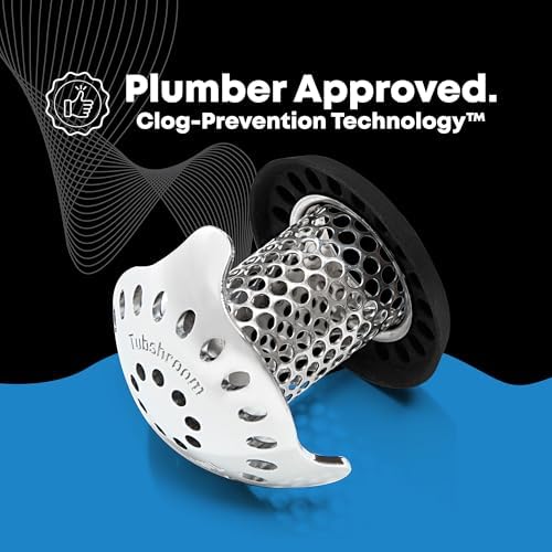 TubShroom Ultra Revolutionary Bath Tub Drain Protector Hair Catcher/Strainer/Snare, Stainless Steel, Stainless Combo - Image 3