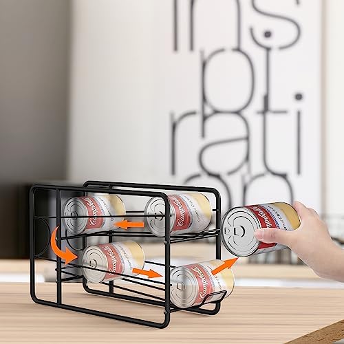 MOOACE 4 Pack Can Organizer for Pantry, Stackable Soda Can Dispenser Rack - Image 3