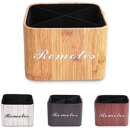 Square Leather Art Supply Organizer,Remote Control Holder with Removable Dividers,360°Rotatable Pencil Holders,4 Compartments Organizer for Office Supplies Storage Box(1-Beige) - Image 2