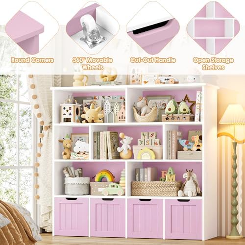 FINETONES Toy Storage Organizer with Movable Drawer Toy Organizer for Kids - Image 6