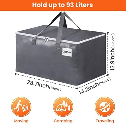 BlissTotes Large Moving Bags, Storage Bags, 93L-4 Pack - Image 2