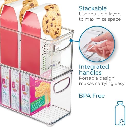 iDesign Clear Plastic Stackable Storage Bin Organizer - Image 3