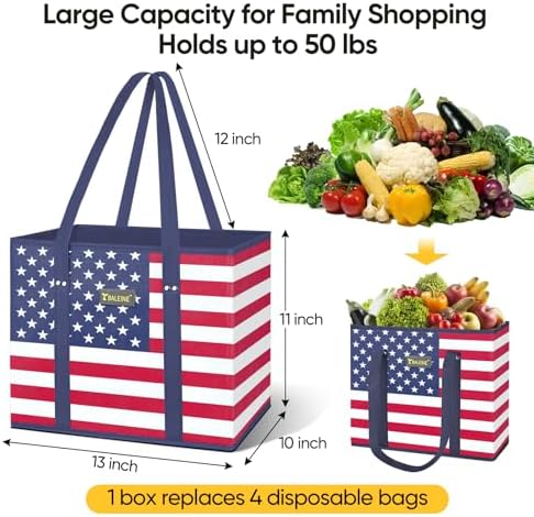 BALEINE 1PK Reusable Grocery Bags, Heavy Duty Shopping Tote Bag - Image 4