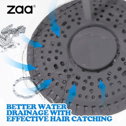 Zaa Shower Drain Hair Catcher Silicone Flat Floor Strainer Protector - Image 2