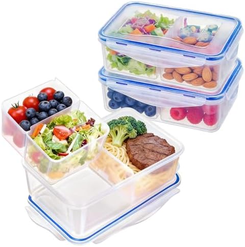KIGI Food Storage Containers for Meal Prep & Lunch, 4.7 Cup 3 Pack 12-Piece by KIGI