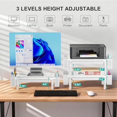 WALI Computer Monitor Stand with Storage and Pen Holder - Image 2