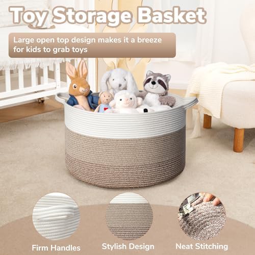 Goodpick Large Woven Basket for Blankets, Nursery & Living Room Decor, 85L - Image 5