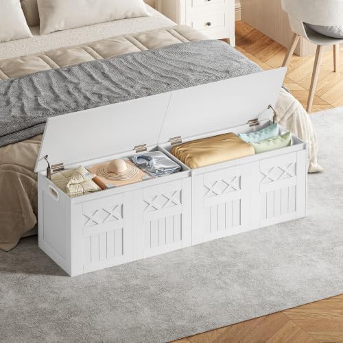 Hzuaneri 59 inches Modern Farmhouse Storage Chest and Bench | 70 Gal - Image 2