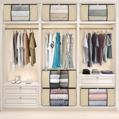 Fab totes 8 Pack Storage Bags for Clothes Blanket Storage Bins with Lids - Image 6