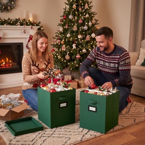 2 Packs Christmas Nutcracker Storage Box 16 Inch Hold 9 Nutcrackers Figurine Collectible with Dividers for Holiday Decor Carolers Santa Figure Nut Cracker Ornaments - Image 3