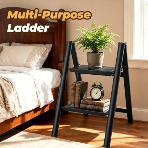 HBTower 2 Step Ladder, Lightweight Aluminum Folding Step Stool - Image 6