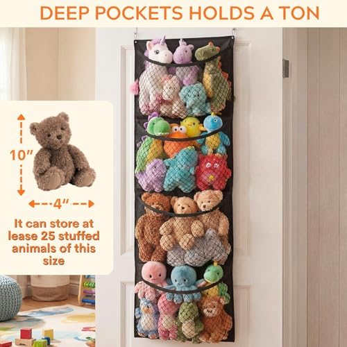 Ofiray-home Cotton Over The Door Stuffed Animal Storage - Image 4
