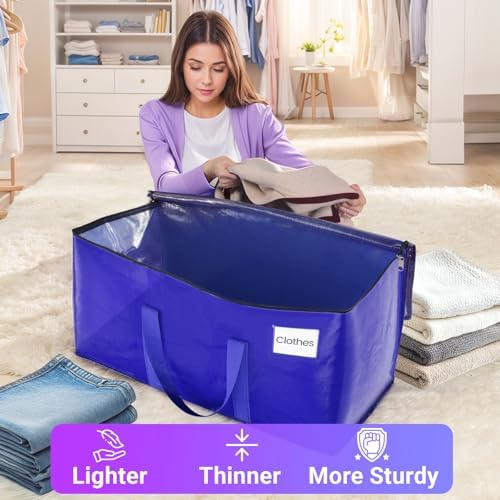 FabSpace 8 Pack Moving Storage Bags Heavy-Duty with Zippers for Clothes - Image 5
