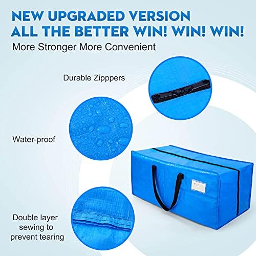 AlexHome Heavy Duty Extra Large Moving Bags,Storage Totes for Moving,Reusable Plastic Moving Boxes,Packing and Moving Supplies,Cloth Containers (Set of 7) - Image 3