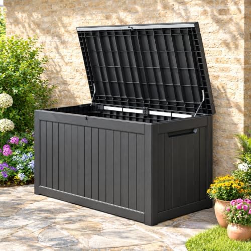 Outdoor Storage Box Waterproof, 300 Gallon Deck Box for Patio Storage by WTFGO