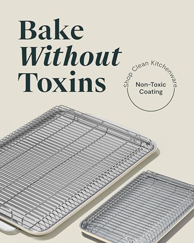 Caraway Non-Stick Ceramic Baking Sheet and Cooling Rack Bundle - Image 2