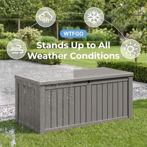 Outdoor Storage Box Waterproof, 160 Gallon Deck Box For Patio Storage - Image 4