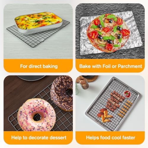 2 PCS Cooling Racks for Cooking and Baking, 10" x 15", Black - Image 4
