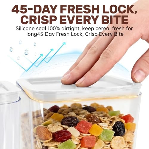 Cereal Dispenser Countertop 2 Pack 3L, 6L Large Dual Control - Image 2