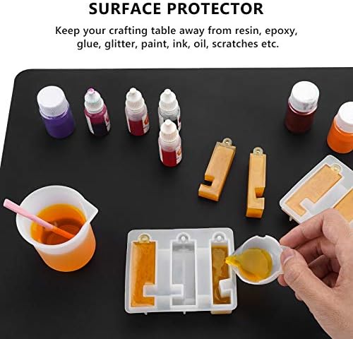 Gartful Silicone Sheets for Crafts, 3PCS Resin Jewelry Casting Molds Mats, Multipurpose Table Cover Placemat, Counter Top Protector Pad, Nonskid Nonstick, Black(15.7 x 11.8 inches) - Image 4