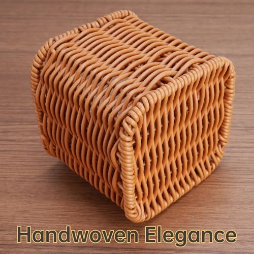 NiHome Remote Caddy, Bedside Remote Control Holder, Synthetic Rattan Organizer for TV Remotes, Makeup Brushes & Office Supplies, Stylish Remote Holder for Table, Living Room, Bedroom & Office - Image 5
