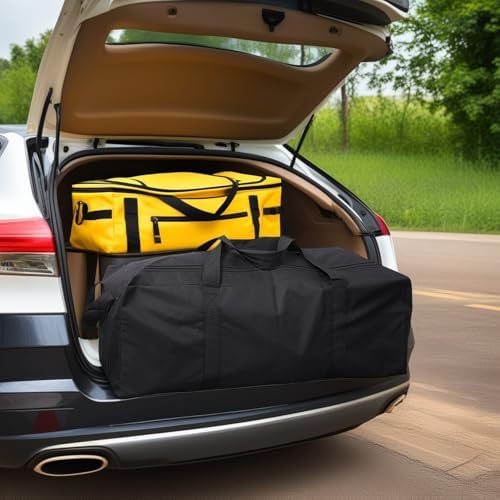 102L Extra Large Duffle Bag with Side Zipper, Heavy Duty 600D Waterproof Moving Bag for Travel & Camping, Foldable Cargo Luggage for Sports Gear with Lockable Zippers(102L) - Image 2