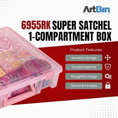 ArtBin Super Satchel 1-Compartment Craft Storage Box, Aqua - Image 3