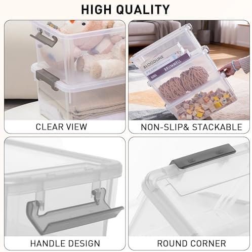 Citylife 17 QT Clear Storage Bins with Lids 1 Pack Plastic Storage Bins - Image 4